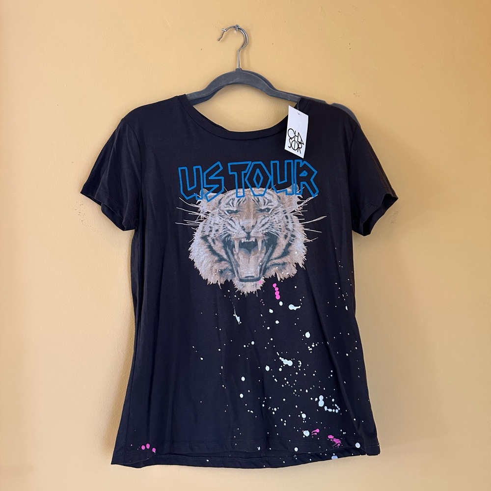 Black Graphic Women's Top